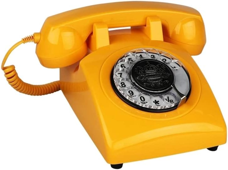 ZYKBB Домашен Стационарен Телефон, Кабелна Ретро Старинен Телефонен Комплект за Телефон с Многофункционален Мини-Телефон