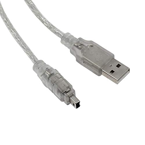 Augiimor 3,8 Фута 4-Пинов USB конектор за свързване към Firewire IEEE Кабел FireWire IEEE 1394 Кабел/iLink FireWire