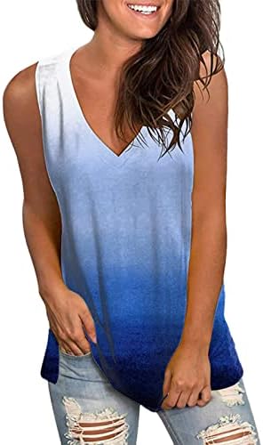 Тениска за Плуване Дамски Ежедневни Майк С Принтом, Тениска Без Ръкави, с V-образно деколте, Спортни Блузи с Къс Ръкав за Жени