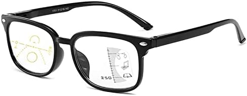 Постепенно Многофокусные Очила за четене за Жени и Мъже, Блокер Синя светлина Очила за четене с компютър, Лека дограма TR90 (Цвят: 5, Размер: + 1.0)