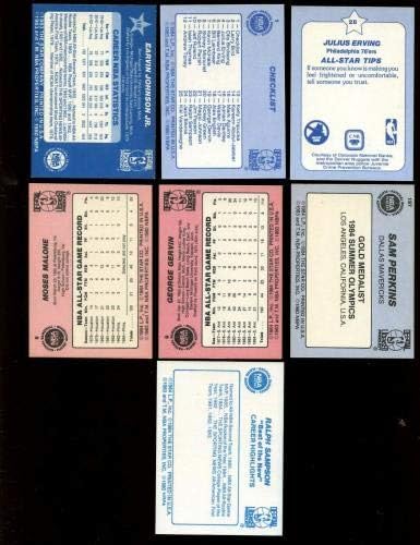 1983/1986 Звездна Баскетболно карта, Лот от 7 Различни баскетболни картички EX/NRMT - Без подпис