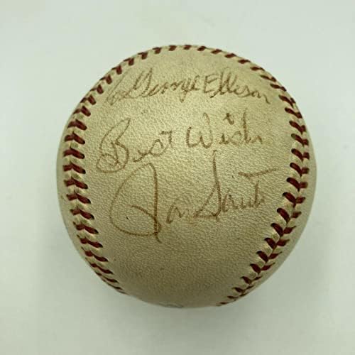 Рон Санто Слот дни подписа договор с JSA COA Националната лига бейзбол 1960-те години Giles - Бейзболни топки с автографи