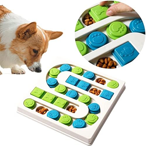 <25 Дупки> Интерактивни Играчки-Пъзели за домашни любимци Smart Paws, Бавно Ясла за Кучета На 3-то Ниво, А за кучета-на