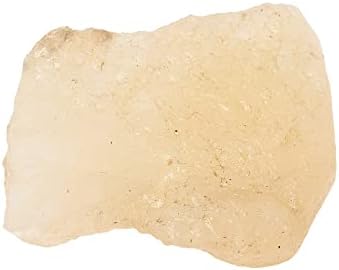 GEMHUB Натурален Лечебен Кристал от Жълто Нефрит 122 Карата, Россыпной Скъпоценен Камък, Необработен Лечебен Камък, Сертифициран