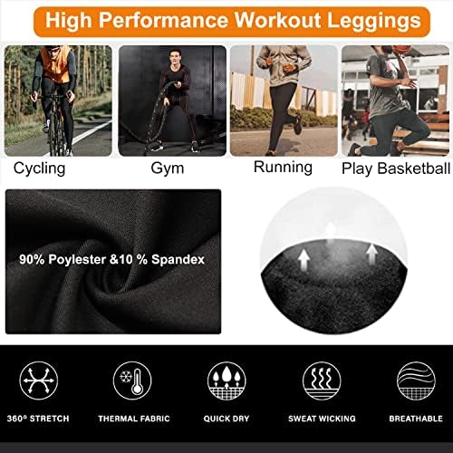 Мъжки Стръмни Суха Компресия панталони - Гамаши За активни тренировки, Джобни Чорапогащи за Фитнес зала - Спортни панталони за Джогинг, Йога, Баскетбол