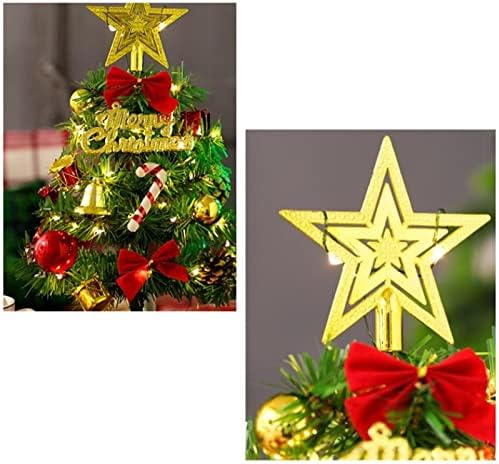 Aetygh 12-Инчовата Дъска Коледно Дърво, Мини-Коледна Елха с led Светлини и Украса, Коледна Украса За Офиса, Дома Спални