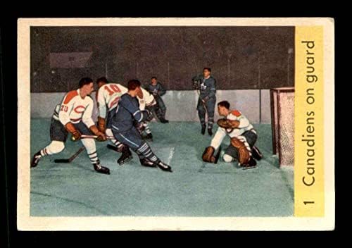 1 Канадиенс нащрек - 1959 Хокей карта Паркхерста (Звезда) С рейтинг VGEX - Грозен хокей карта