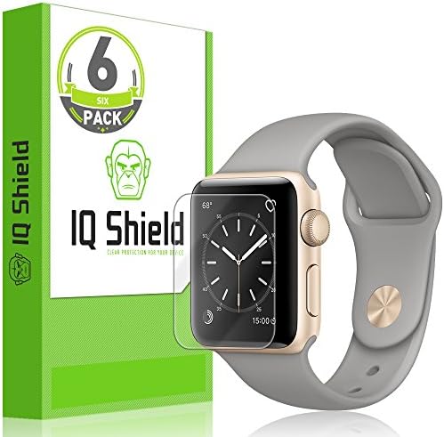 Защитно фолио IQShield, съвместима с Apple Watch Серия 2 (38 мм) (6 опаковки), течна, антипузырьковая, прозрачен