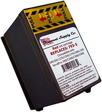 Discount Supply Company Съвместими модели пощенски касети с червено мастило 793-5: P700, DM100i, DM125i, DM150i, DM175i, DM200L, DM225 за пощенски гишета