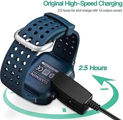 2 комплекта зарядно устройство, съвместим с smart часовника Garmin Move Trend Approach S20/G10 Forerunner 235/35/64/230/630/645/645