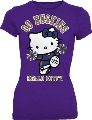 Тениска NCAA Washington Huskies Hello Kitty Pom Pom Junior Crew