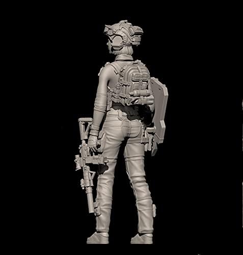 ETRIYE 75 мм 1/24 Модел Войник От смола, Командоси, Жена Воин, колекция от Модели на герои, Подадени под налягане (Самосборный