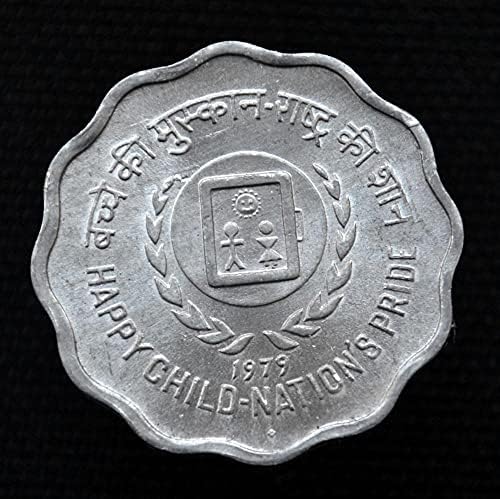 Индийска Монета 10 Passis 1979 Целогодишна Монета Международна Детска Годишна Цвете страна Алуминиеви Азиатски монети