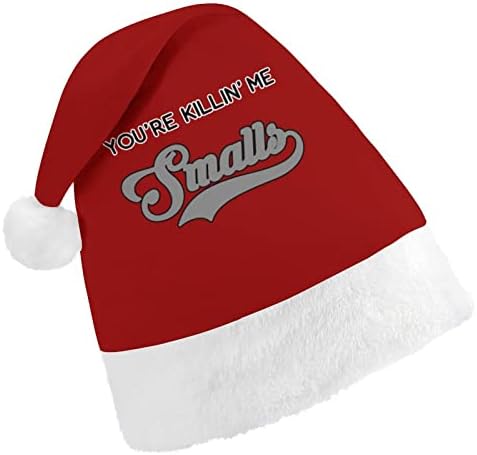 Ти си убиваешь мен, коледна шапка Smalls, мек плюшен шапчица Дядо Коледа, забавна шапчица за коледно новогодишната
