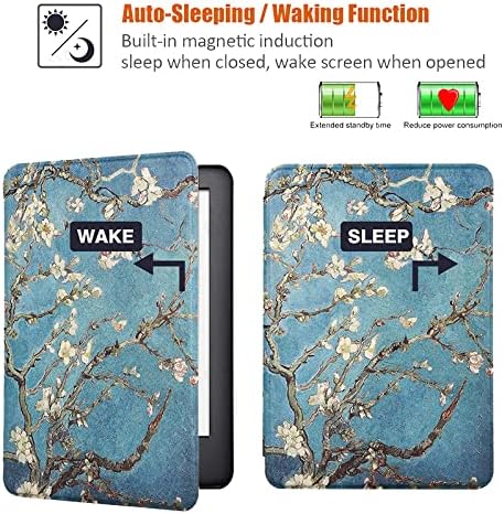 Защитен калъф за електронни книги за Kindle на 2014 г. (за Kindle 7-то поколение), Ereader, Тънък Защитен калъф, smart-калъф за модели на WP63GW с функция за сън / събуждане, езерото Синь?