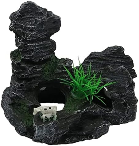 Дебела аквариумная смола, скала, пещера с изглед към планината, Камък, дърво, украшение за аквариум, аксесоари за аквариум