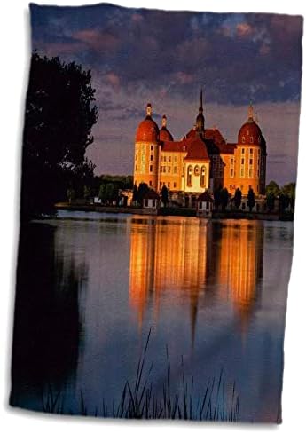 3dRose Florene Германия - Красивия замък В Германия, Осветени през Нощта - Кърпи (twl-56113-1)