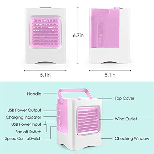 Мини Охладител на въздуха LIKESIDE Charging 3 в 1, Преносим Малък климатик, хладилник, Климатик, за лично пространство,