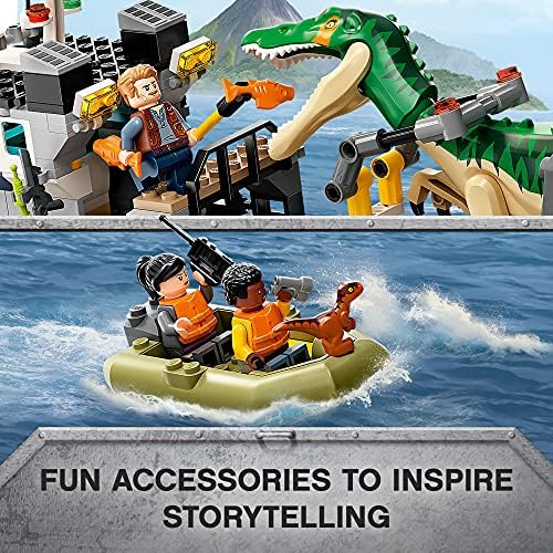 Конструктор LEGO Jurassic World Baryonyx Динозавър Бягство с лодка 76942; Готин игра, комплект за творчески деца; Новост