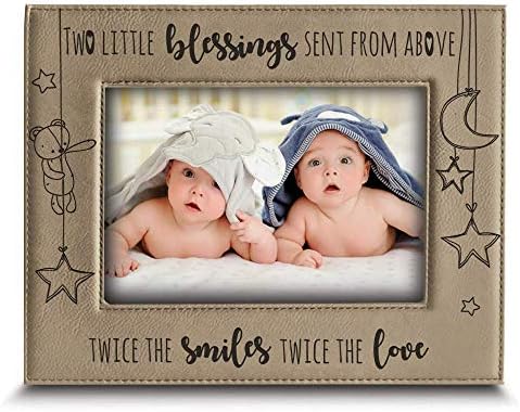 BELLA BUSTA два Пъти Благословии Над два Пъти Усмивки, два Пъти любов-Подарък за новородени БЛИЗНАЦИ-Рамка за Близнаци