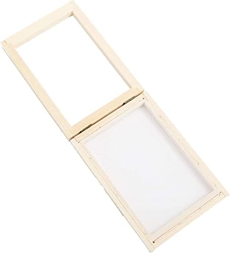 3 Опаковки Дървени Формата за производство на хартия Deckle Правоъгълна Рамка за Шаблон за производство на хартия