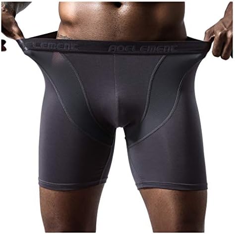 Къси Панталони-Боксерки За Мъже, Ластични Панталони, Сексуална Дишащи Тънки Мъжки Плоски Дълги Гащи, Бързо Съхнещи Спортни