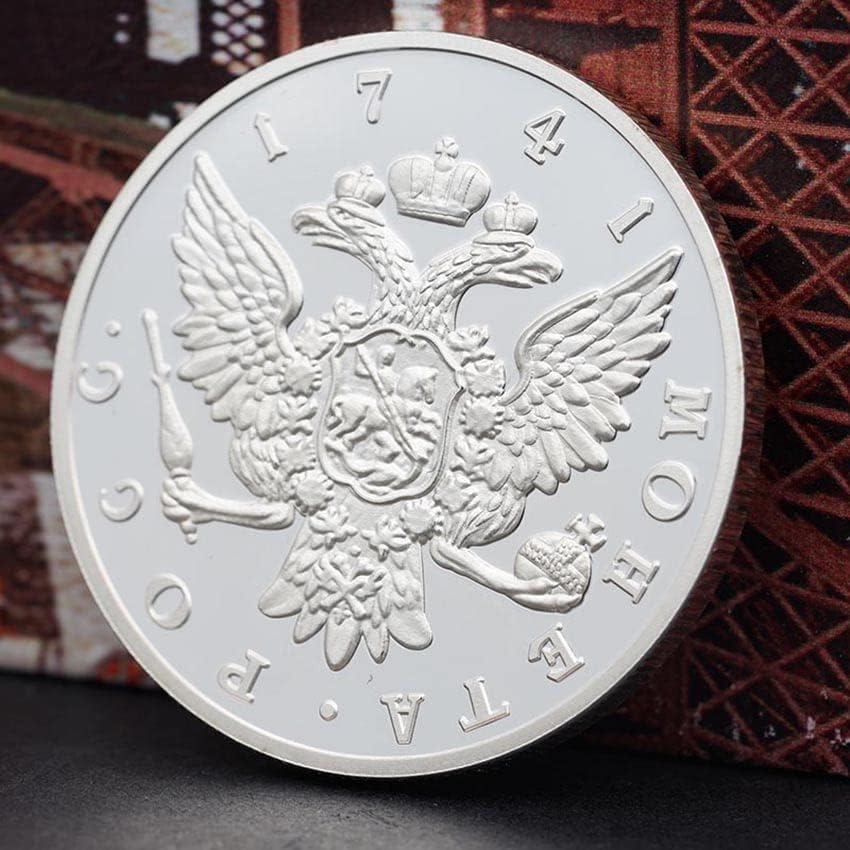 Русия 1741 Двуглавият Орел Сувенир, Чуждестранните Монети Царски Райх Медал На Императрица Елизабет