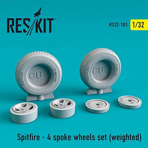 Reskit RS32-0103 - 1/32 Spitfire - Комплект джанти с 4 спици (е светло претеглят) за самолети