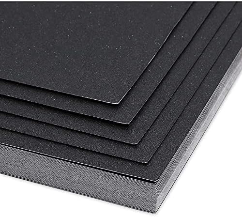 Черна Мерцающая хартия, метални листове 250 гориво за diy (8.5 x 11 инча, 50 опаковки)