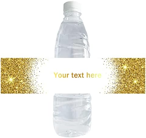 30шт Индивидуални Златни Луксозни Етикети за бутилки САМ Company Етикети за бутилки с вода Персонализирани Стикери