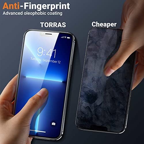 Защитно фолио TORRAS Diamond Shield за iPhone 12 Pro /12 с усилване на ръба на [Защита от военен клас] от закалено стъкло