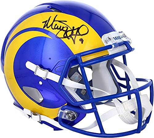 Автентичен шлема на Матю Стафорд Лос Анджелис Рэмс с автограф Riddell Speed - Каски NFL с автограф