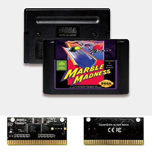 Aditi Marble Лудост - САЩ Лейбъл Flashkit MD Безэлектродная златна Печатна платка за игралната конзола Sega Genesis Megadrive