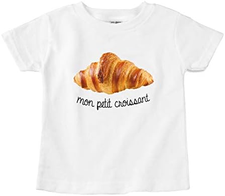 Тениска за деца от Органичен Памук The Spunky Stork Mon Petit Croissant за деца