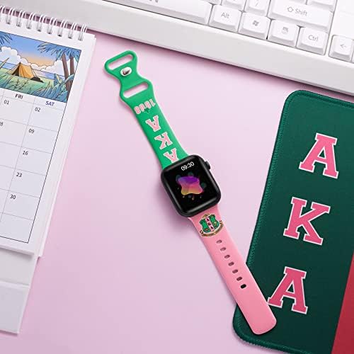Подаръци за женски клуб, спортен каишка, съвместима с джапанки Apple Watch 38 мм 40 мм 41 мм, мек силиконов каучук, който е съвместим