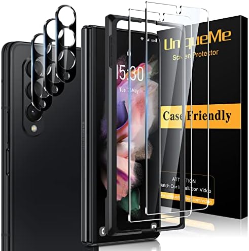 UniqueMe [2 + 3 опаковки, Съвместима за Samsung Galaxy Z Fold 4-5 Г Защитно фолио за екран от закалено стъкло Отпред,