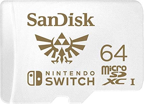 SD карта SanDisk Nintendo Switch обем 64 GB (2 комплекта) Работи с OLED модел Nintendo Switch (SDSQXAT-064G-GNCZN) U3, Class