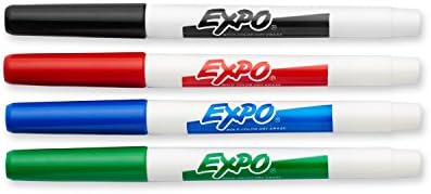 Оригинални Маркери за сухо Изтриване EXPO, Тънък Връх, Различни цветове, брой 4 бр.