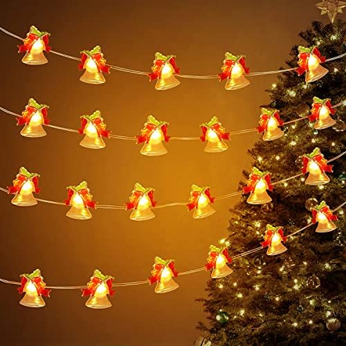 Коледни Звънчета Декоративни Гирлянди, Е 10 Метра на 30 Led Малки Приказни Гирлянди, работещи на батерии, Декоративни
