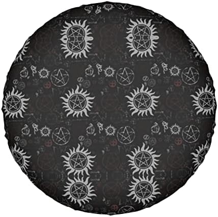 Протектор джанти с надпис Supernatural Symbols Черен цвят (за гуми с диаметър 14-17 инча)