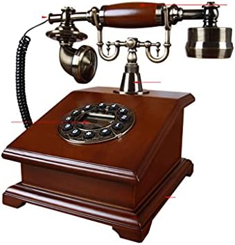 Телефон ZYZMH-Антикварен Телефон Ретро Дървена Стационарен Телефон Хол, Кабинет Ретро Украса Украса Домашен Офис Телефон