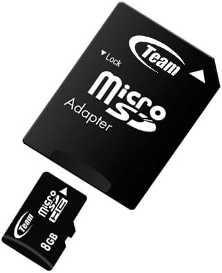 Високоскоростна карта памет microSDHC Team 8GB Class 10 20 MB/Сек. Невероятно бърза карта за шок на телефон PANTECH Линк. В комплекта