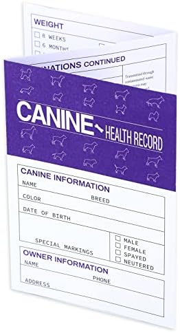 Eaasty 48 Опаковки счетоводството Ваксини за Кучета Карта отчитане на Ваксинация, Кученцата Сгъваема Запис за Ваксинация на Кученца Книжка за здравословното състояни
