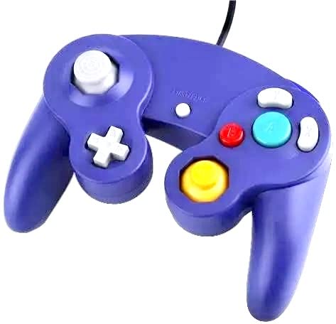 Gamecube контролер, жичен контролер, геймпад, съвместими с Nintendo Wii /GameCube Enhanced (индигово-виолетов)