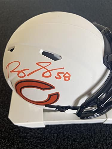 Лунен Мини-каска NFL Chicago Bears с автограф Роквана Смит и автограф на Бекет