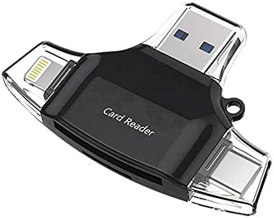 Смарт притурка на BoxWave, който е съвместим с Честта 8X Max (смарт притурка от BoxWave) - Устройство за четене на SD карти AllReader, четец за карти microSD, SD, Compact USB за Честта 8X Max - Черн?