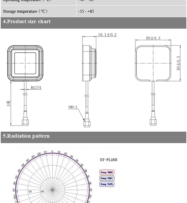 Многодиапазонная висока инжекция ГНСС Антени Beitian L1/L5 С поддръжка на GPS, GLONASS Галилео BeiDou ZED-F9P ANN-MB-00