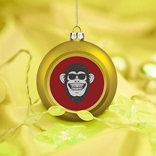 Забавна Маймуна Коледни Топки за Украса Набор от Големи Украса за Коледната Елха Bluk за Употреба на Открито на Закрито