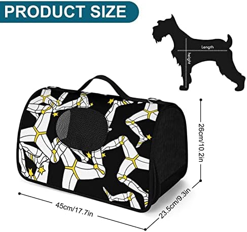 Малка Чанта за Носене Кученце с Логото на остров Ман за Пътуване на Открито, Разходки, Пазаруване