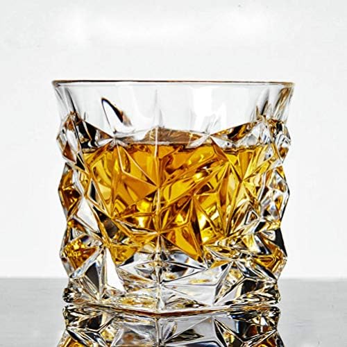 Комплект чаши за уиски UPKOCH обем 2-18,3 грама от Висококачествен Кристал, Старомодна Чаша за уиски, Уникален Чаша вино в рок